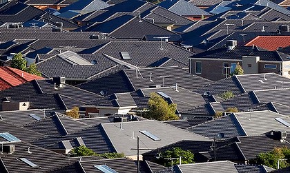New housing development in the outer Melbourne suburb of Craigieburn.