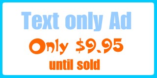 Text only Advertising from $9.95 until sold
